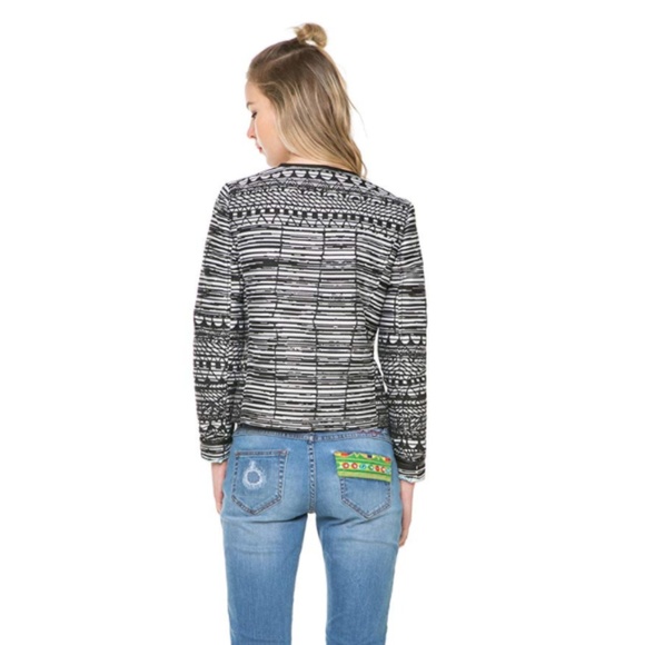 Desigual A Theory of Fun Jacket in Gris Plata Small - Picture 3 of 8
